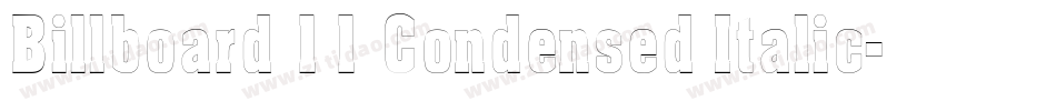 Billboard 11 Condensed Italic字体转换